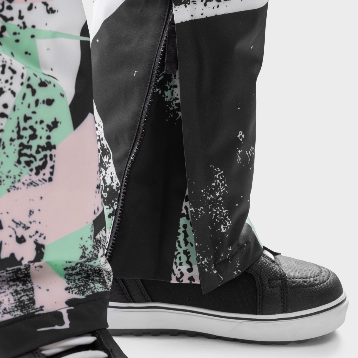 Pantalón de nieve mujer P1-W Siroko - Negro / Verde Negro / Verde-5