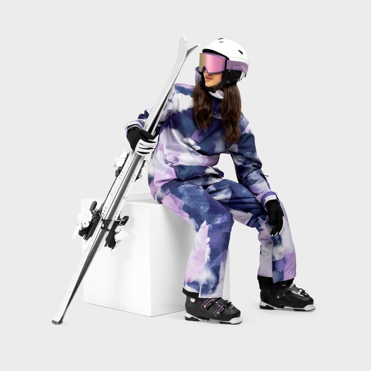 Pantalón de nieve mujer P1-W Siroko - Morado Morado-3