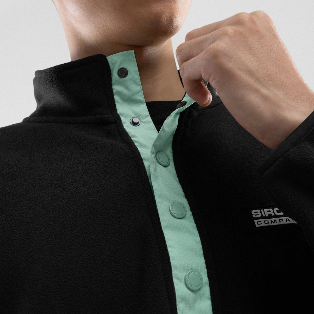 Polar grueso con botones de hombre Stowe Siroko - Negro Negro-4