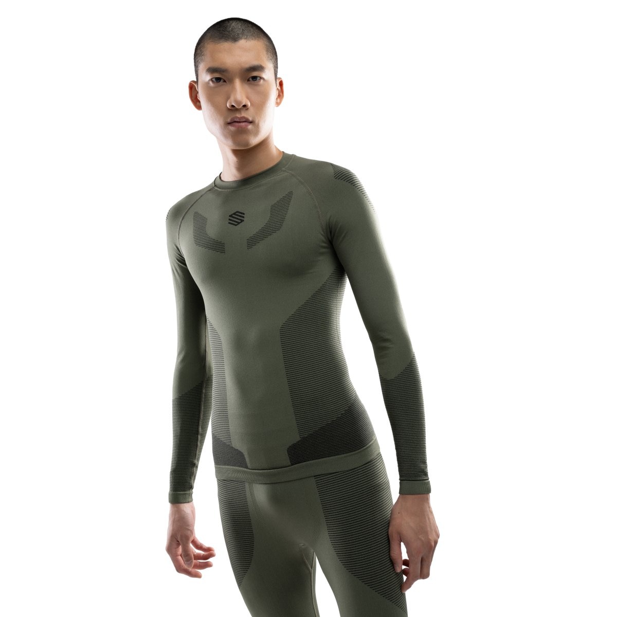 Imagen 0 de Camiseta interior compresiva esquí y nieve hombre Pretzel Siroko Verde