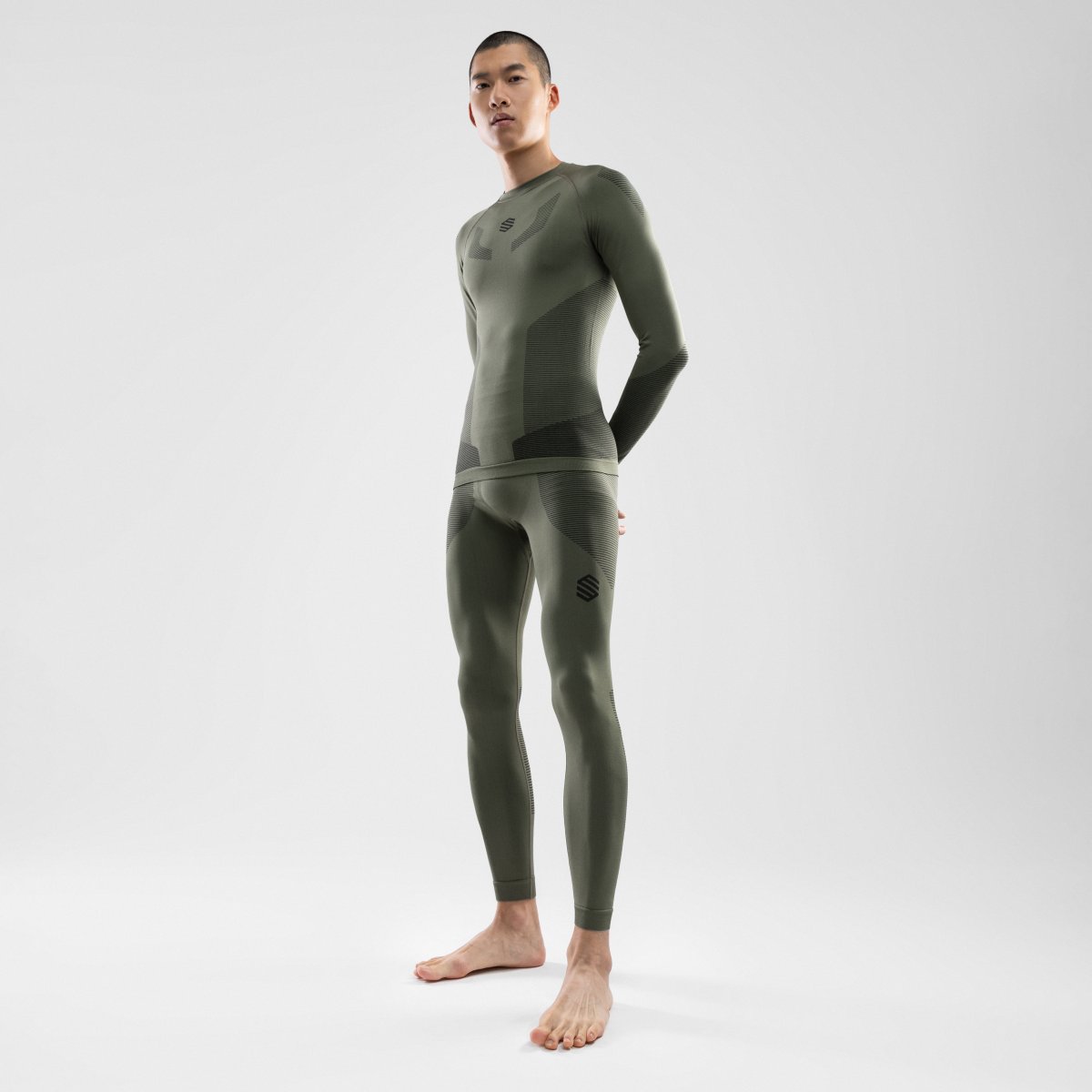 Imagen 3 de Camiseta interior compresiva esquí y nieve hombre Pretzel Siroko - Verde Verde