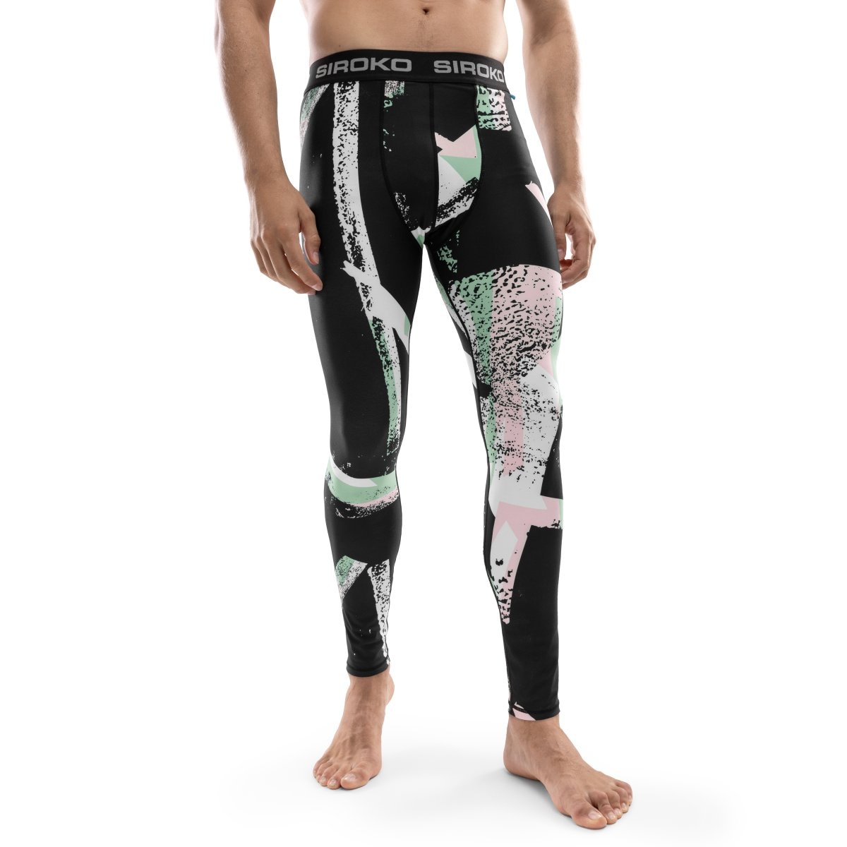 Siroko Leggings térmicos de hombre Rojo