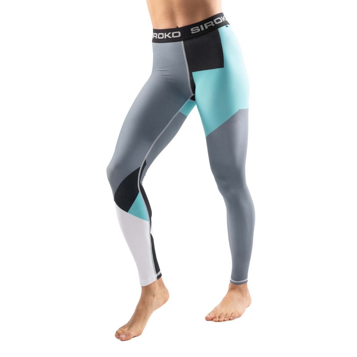 Imagen 0 de Leggings térmicos de mujer Siroko Azul / Blanco