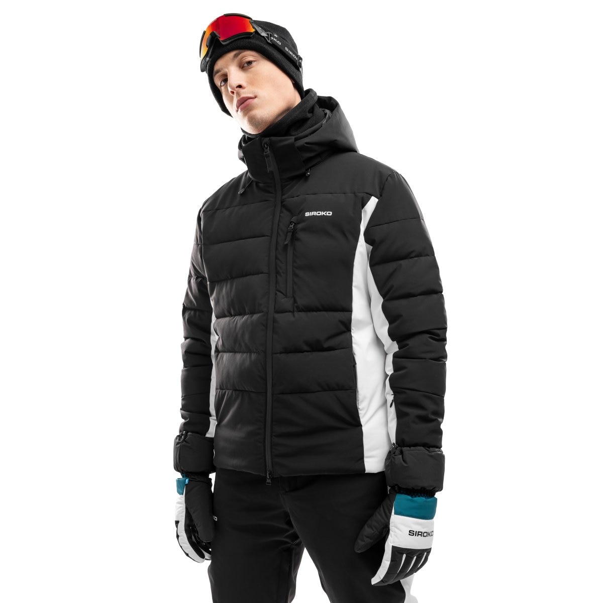Chaqueta de esquí de hombre W7 Crans-Montana Siroko - Negro Negro-1