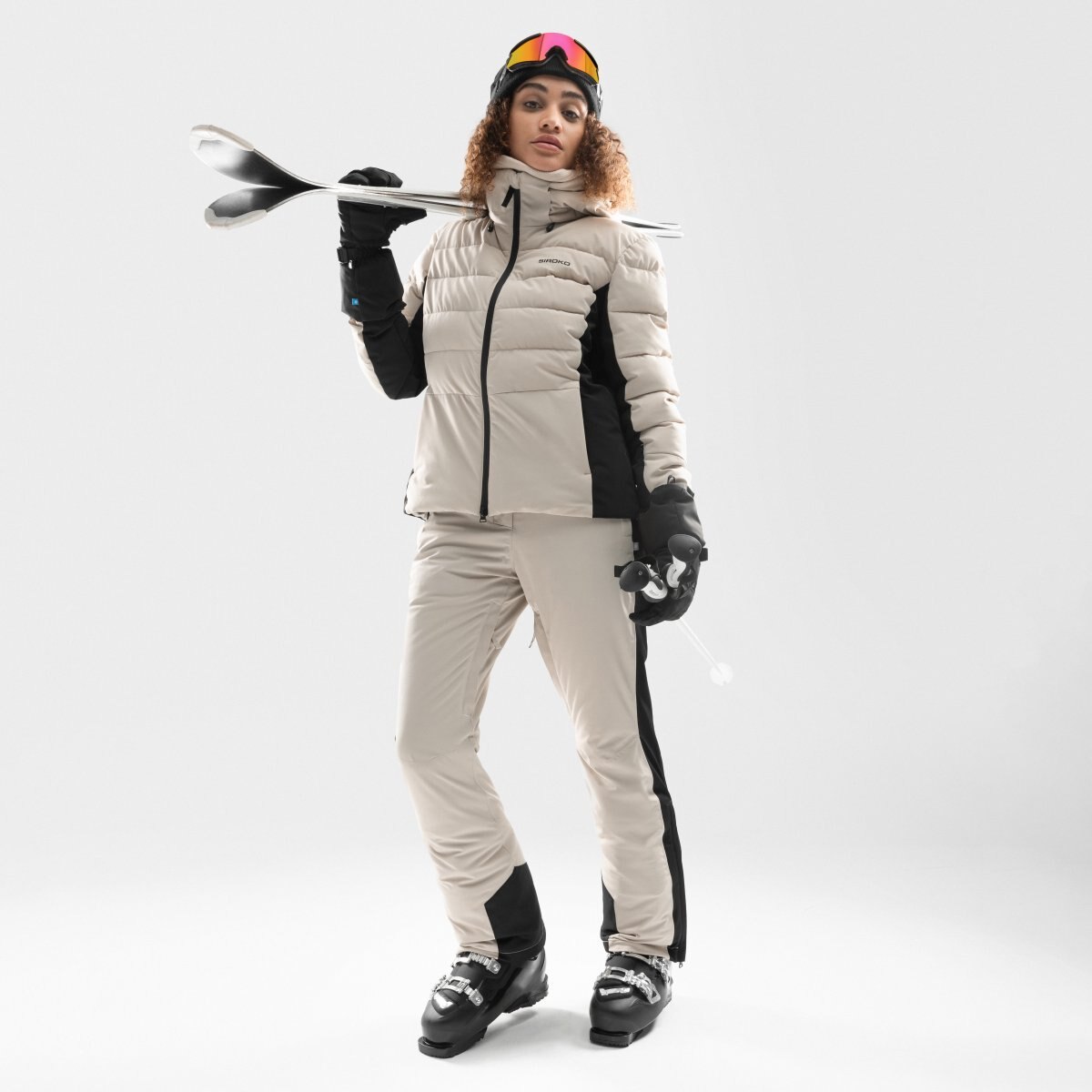 Chaqueta de esquí de mujer W7-W Ylläs Siroko - Marrón Marrón-3
