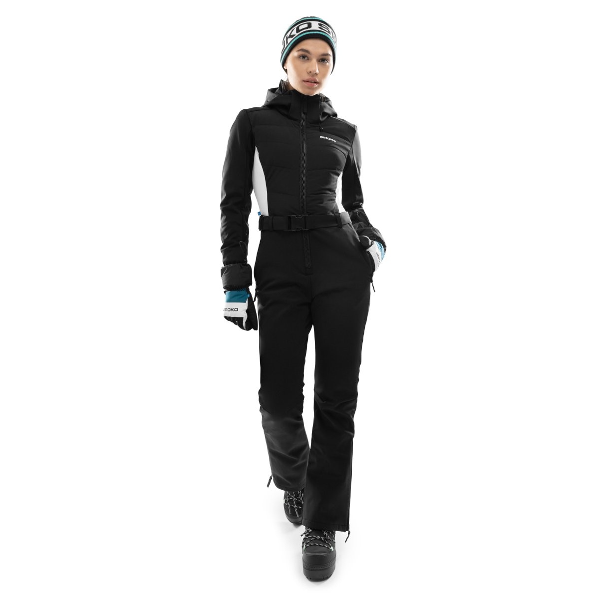 Mono de esqui de mujer O1 Kyla Siroko - Negro Negro-1
