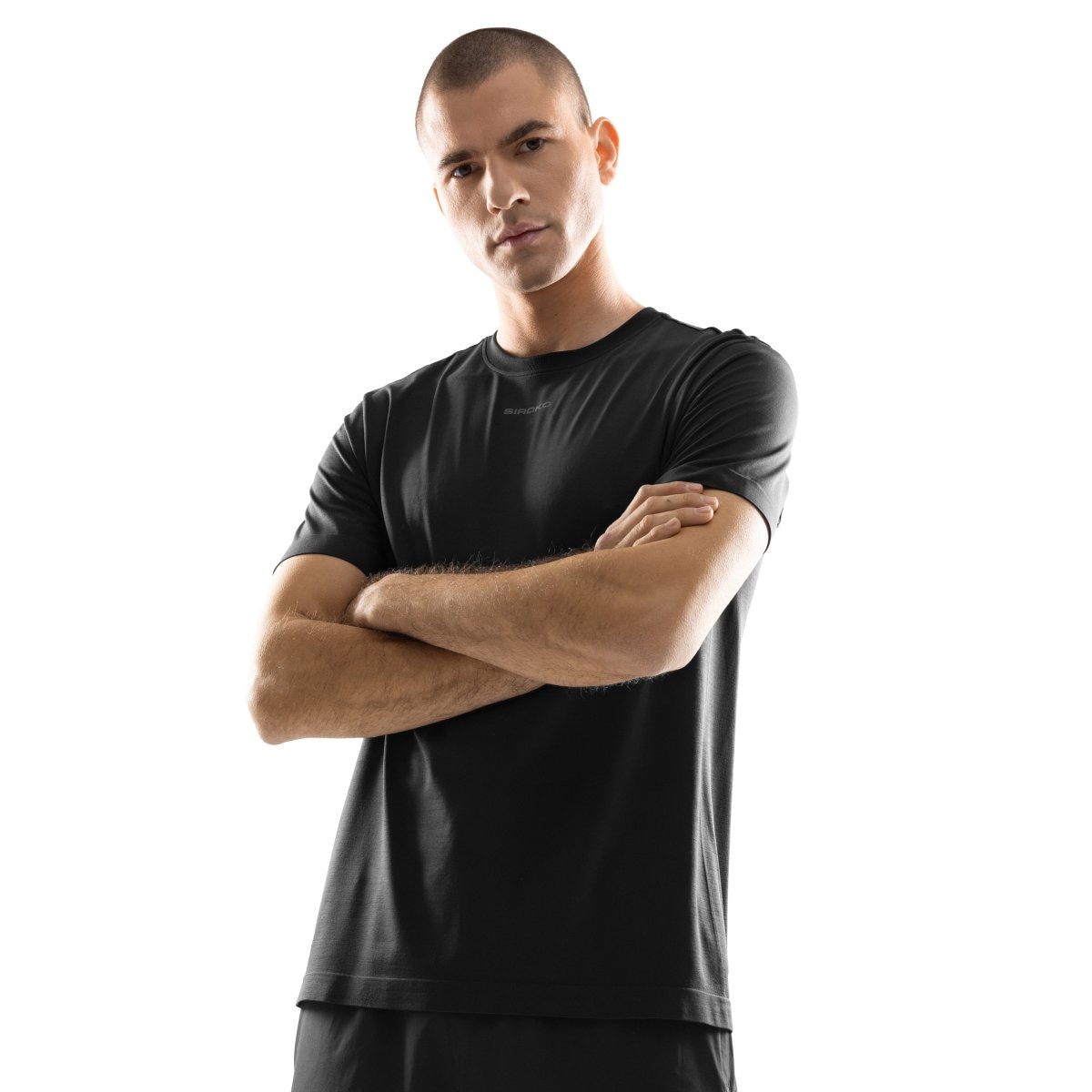 Siroko Camiseta de hombre de entrenamiento Azul claro