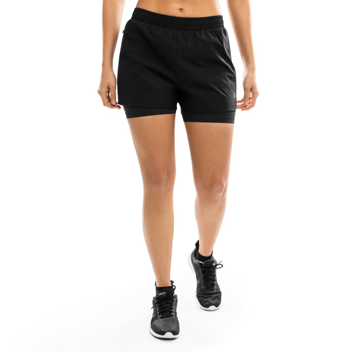 Imagen 0 de Short deportivo doble capa de mujer Gym-DoubleShorts-W Siroko Negro