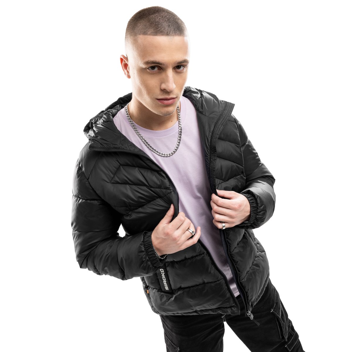 Siroko Chaqueta acolchada de hombre Tacca Negro