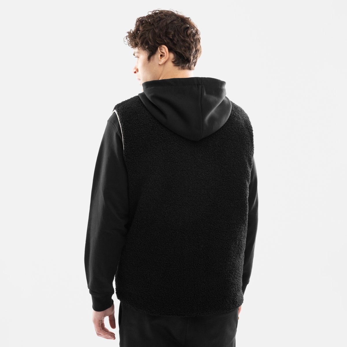 Chaleco reversible de sherpa y acolchado hombre Tromso Siroko - Negro Negro-2