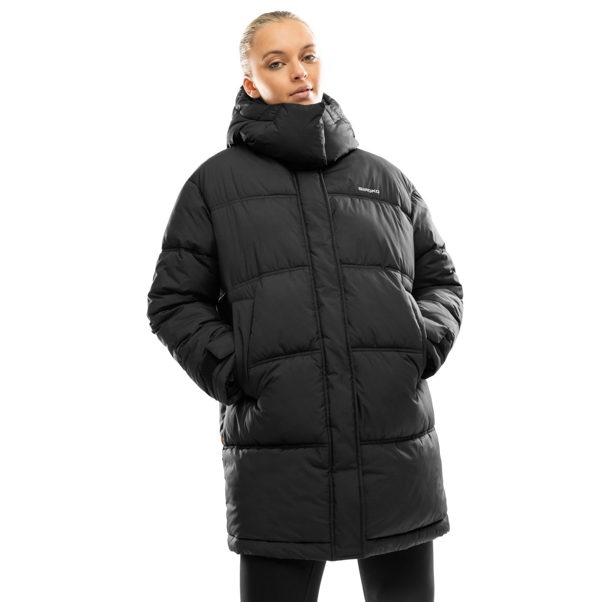 Abrigo acolchado oversize mujer Siroko - Negro Negro-1