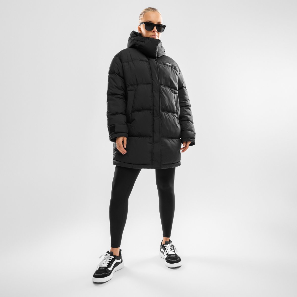Abrigo acolchado oversize mujer Siroko - Negro Negro-3