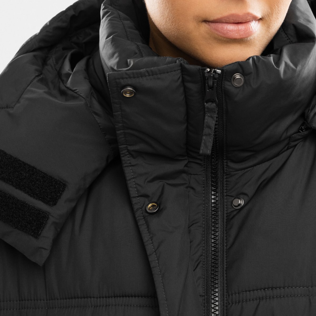 Abrigo acolchado oversize mujer Siroko - Negro Negro-4