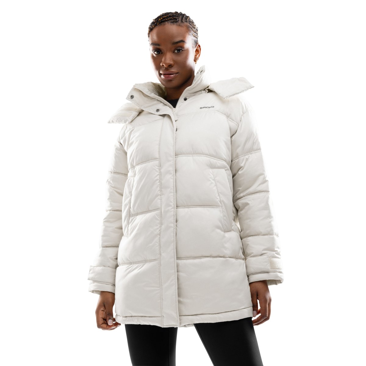 Abrigo acolchado oversize mujer Siroko - Blanco Blanco-1