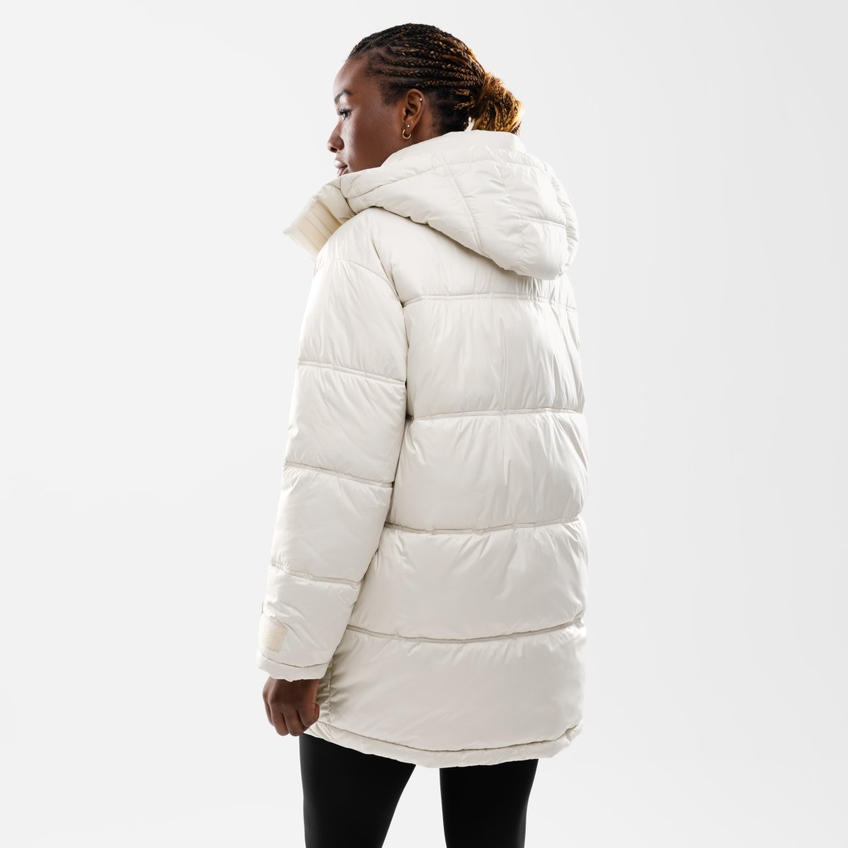 Abrigo acolchado oversize mujer Siroko - Blanco Blanco-2