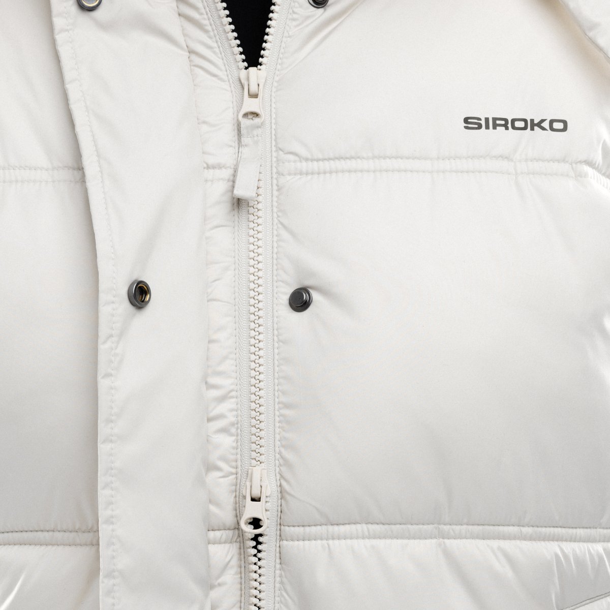 Abrigo acolchado oversize mujer Siroko - Blanco Blanco-4