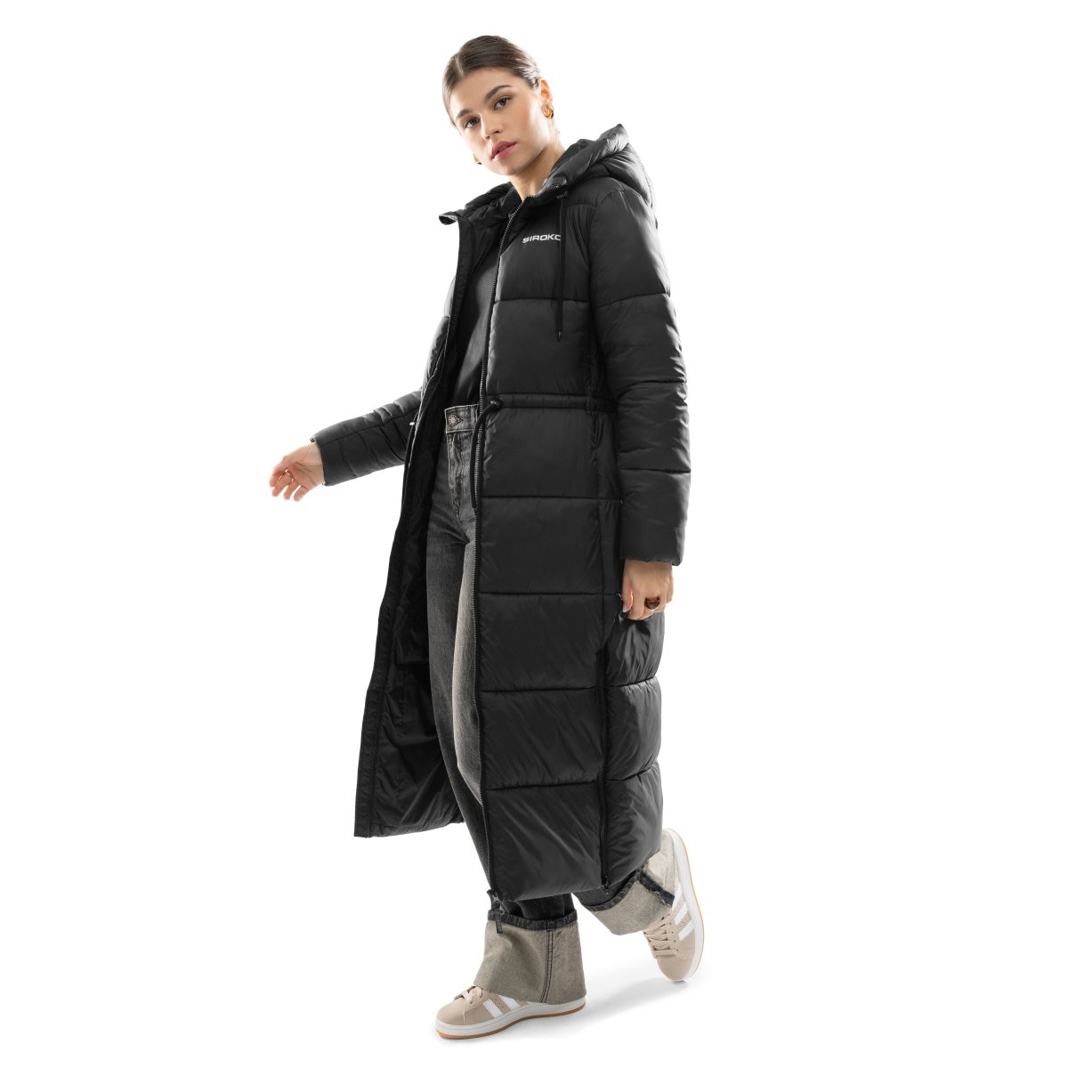 Imagen 0 de Abrigo largo acolchado de mujer Finland Siroko Negro