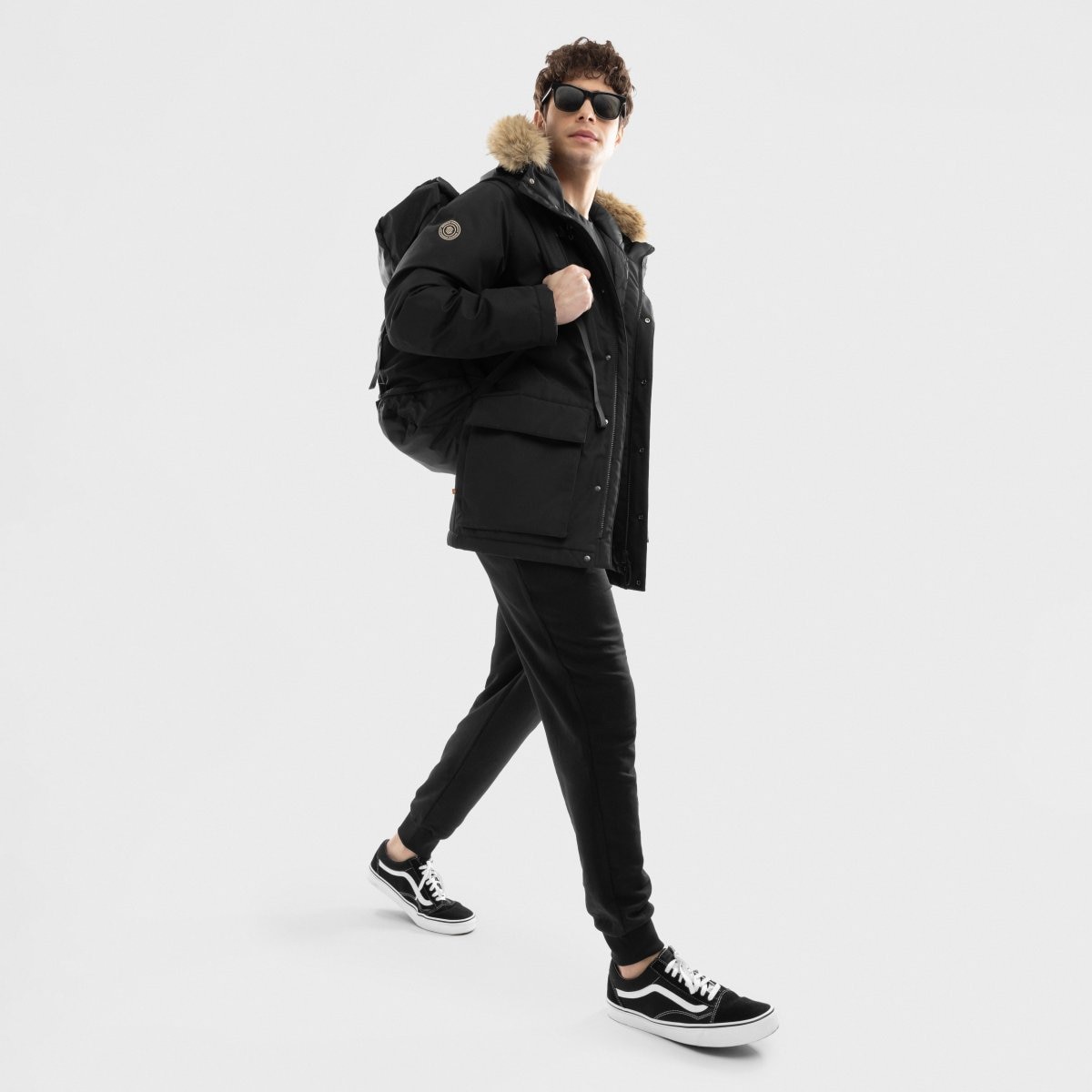 Parka acolchada hombre Siroko - Negro Negro-3