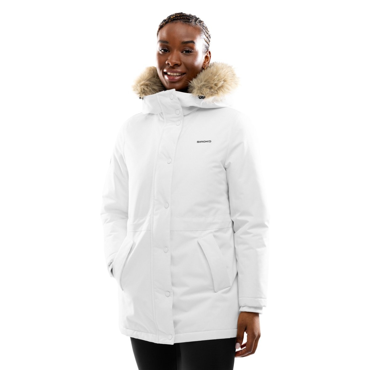 Parka acolchada mujer Abisko Siroko - Blanco Blanco-1
