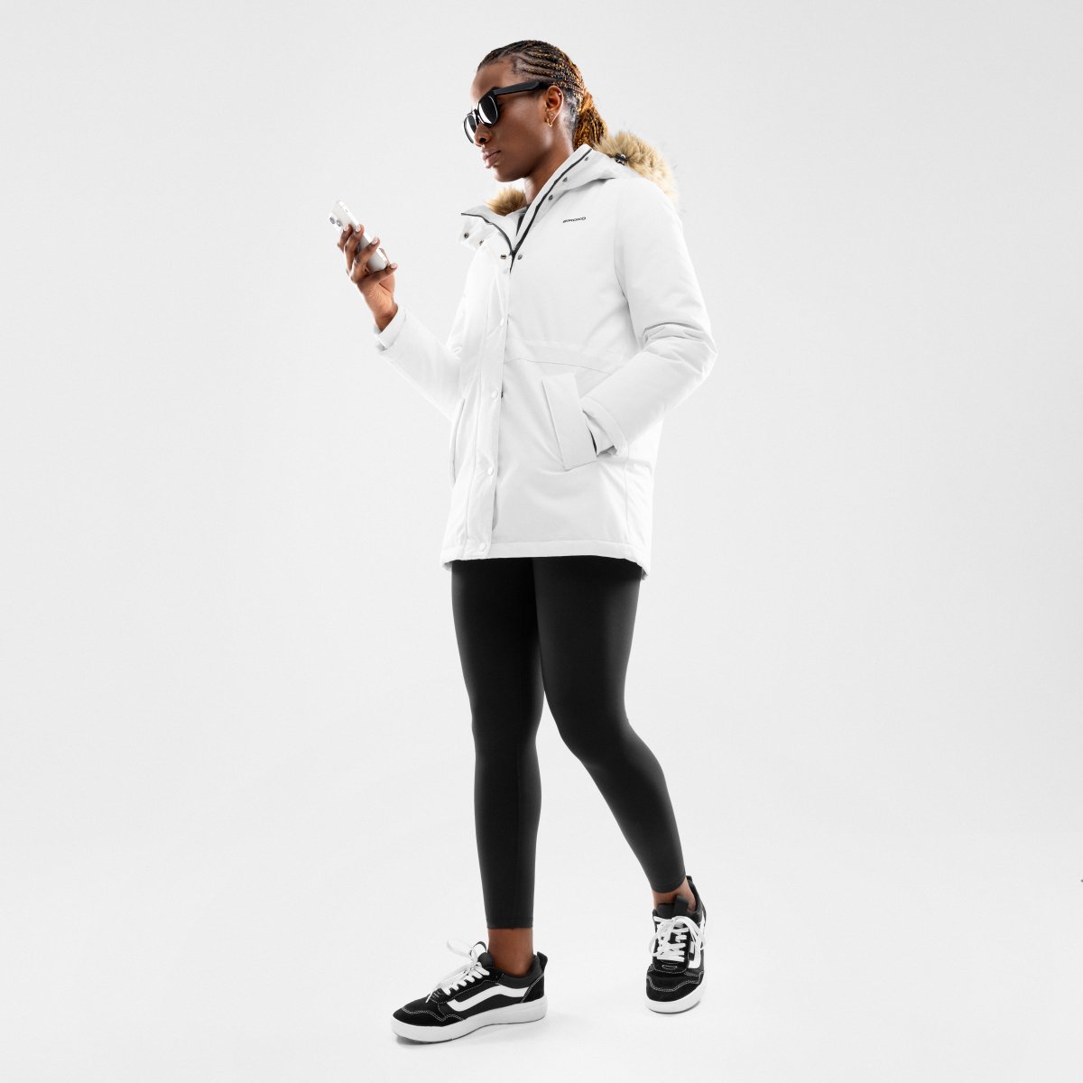 Parka acolchada mujer Abisko Siroko - Blanco Blanco-3