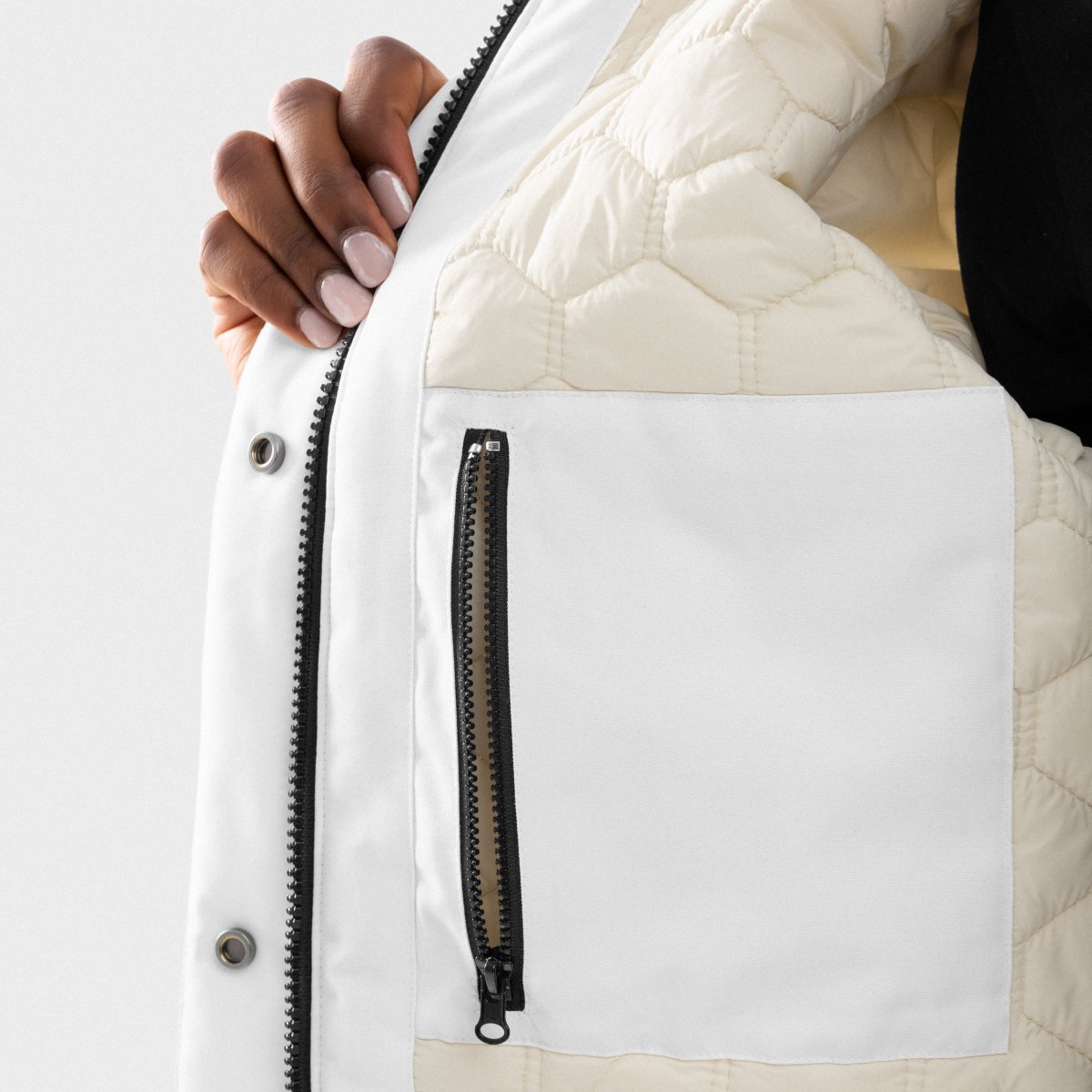 Parka acolchada mujer Abisko Siroko - Blanco Blanco-6