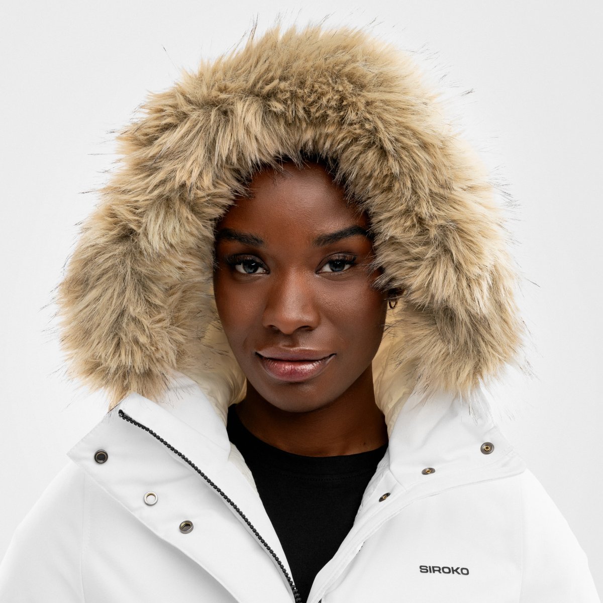 Parka acolchada mujer Abisko Siroko - Blanco Blanco-8