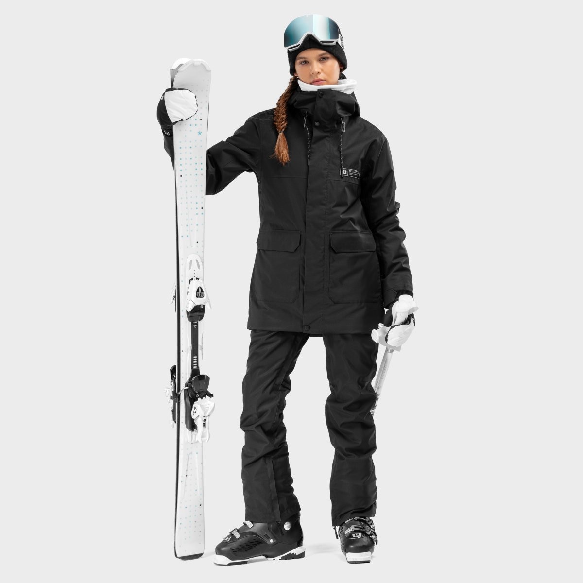 Chaqueta para snow y esquí premium de mujer Ultimate Gstaad Siroko - Negro Negro-4