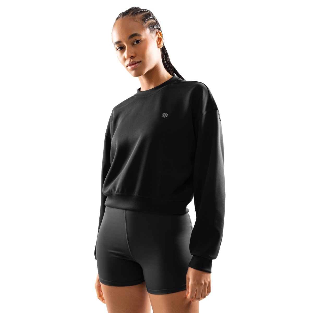 Imagen 0 de Sudadera crop de entrenamiento de mujer  Gym-CroppedSweatshirt-W Siroko Negro