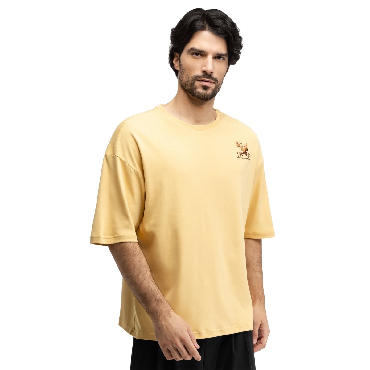 Imagen 0 de Camiseta holgada manga corta hombre Grama Siroko Amarillo