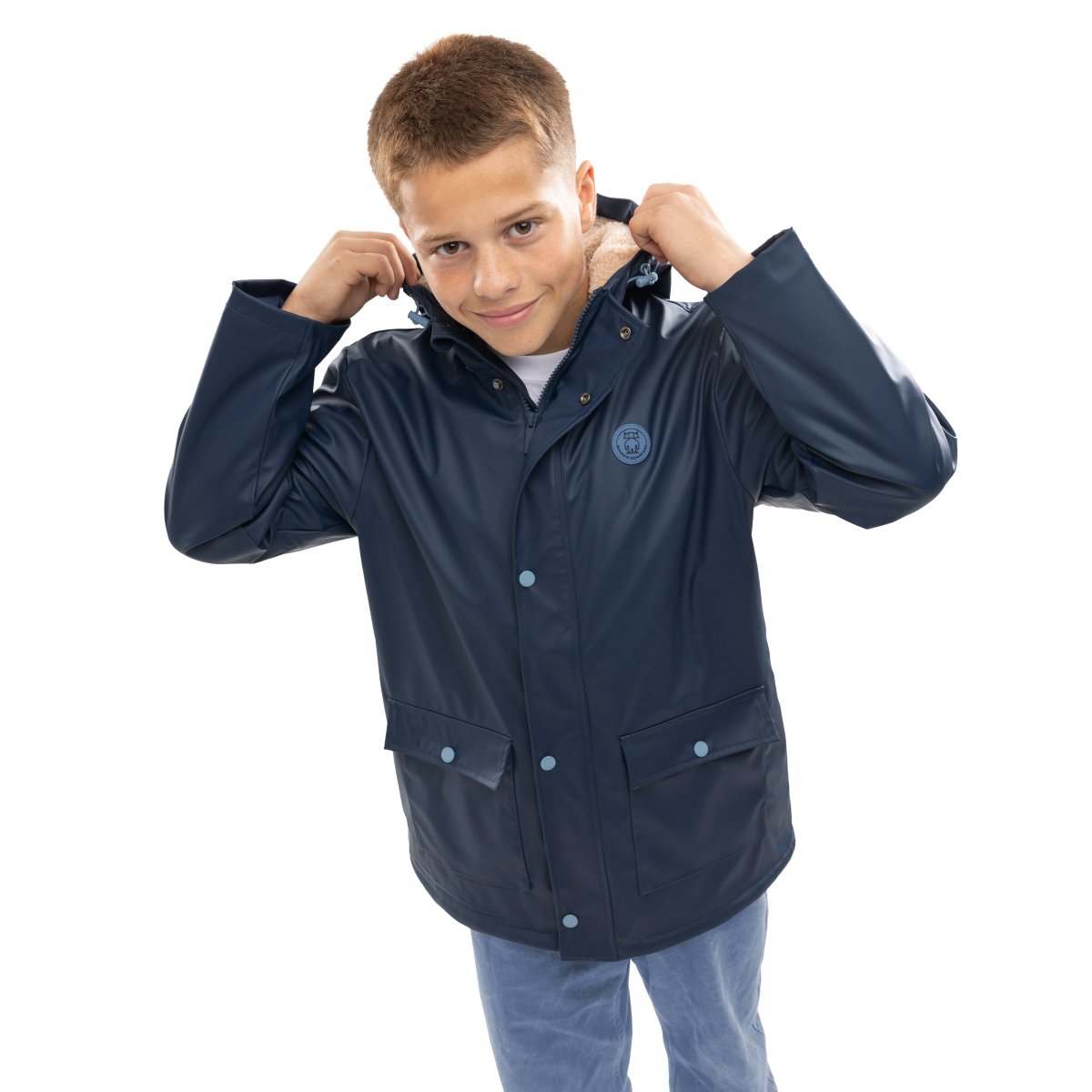 Siroko Chubasquero impermeable engomado niño Azul