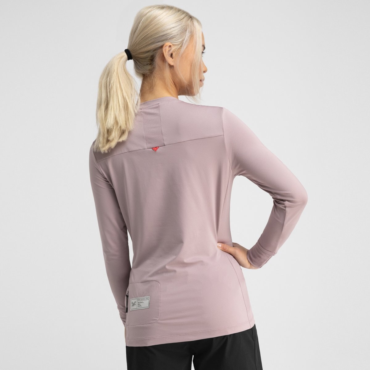 Camiseta de ciclismo gravel manga larga mujer Siroko - Rosa pastel Rosa pastel-2