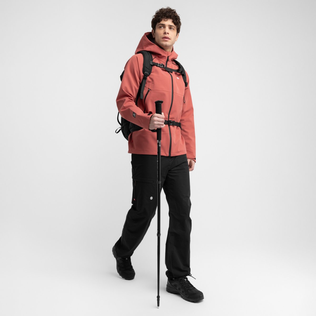 Chaqueta hardshell montaña hombre Simien Siroko - Rojo Rojo-3