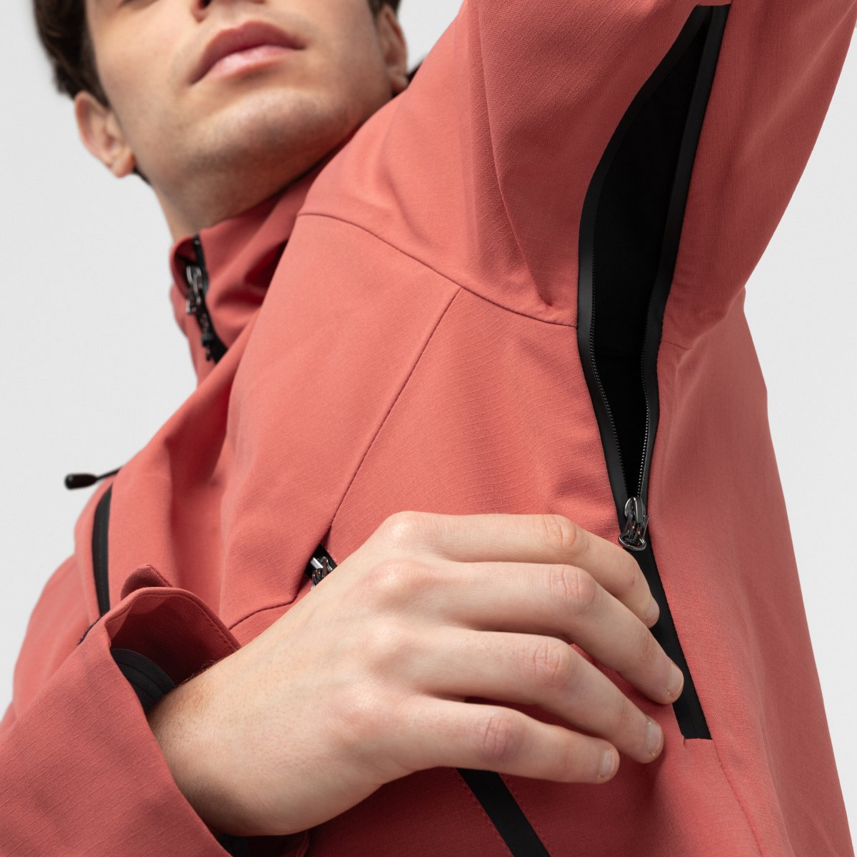 Chaqueta hardshell montaña hombre Simien Siroko - Rojo Rojo-5