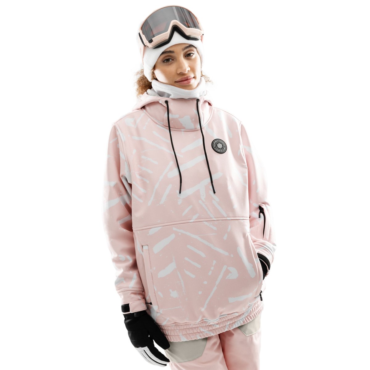 Chaqueta para snowboard/esquí mujer W1-W Siroko - Rosa / Blanco Rosa / Blanco-1