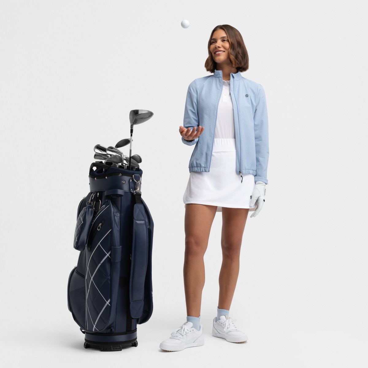 Chaqueta de lluvia golf mujer Muirfield-W Siroko - Azul claro Azul claro-3