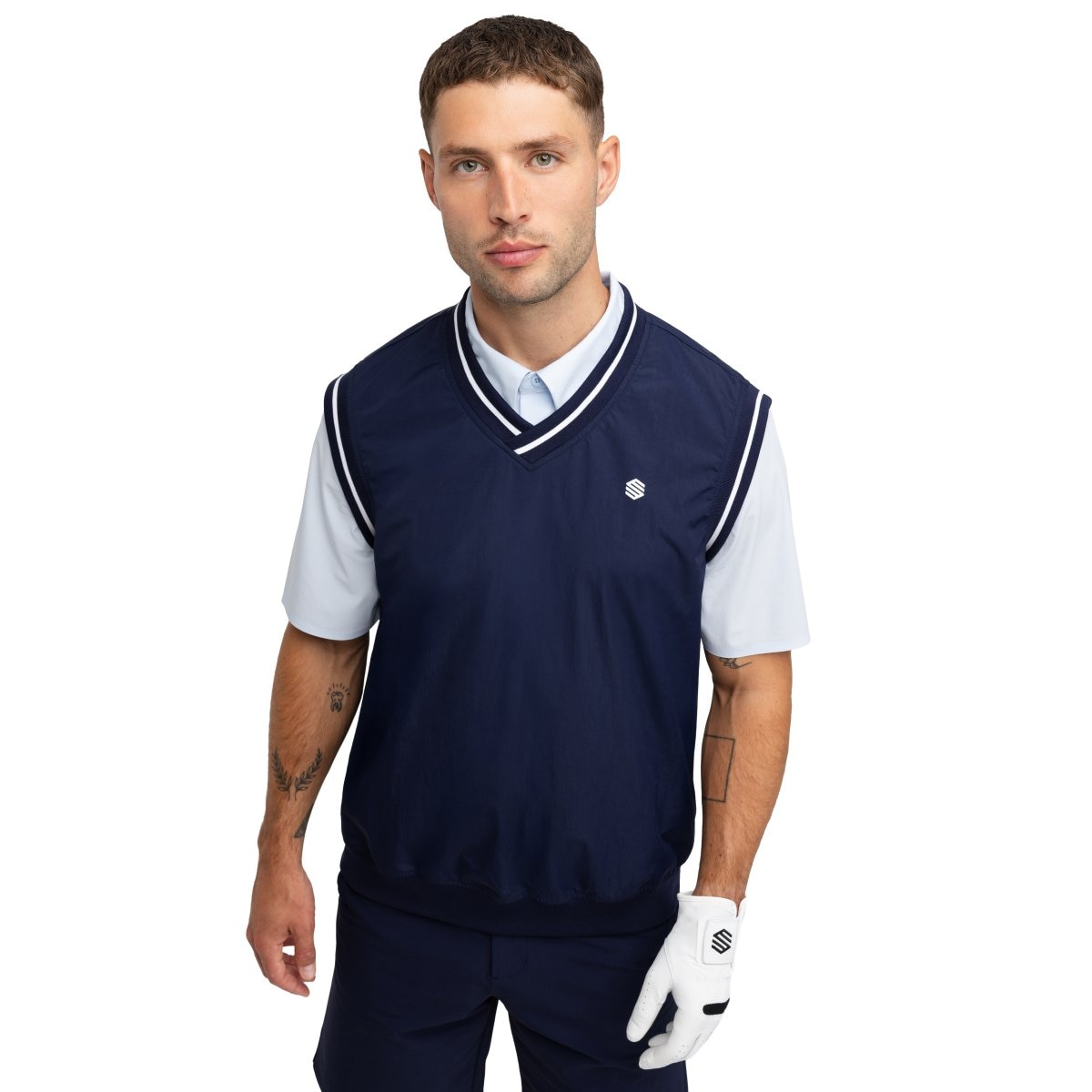 Chaleco golf cortavientos hombre Putt Siroko - Azul marino Azul marino-1