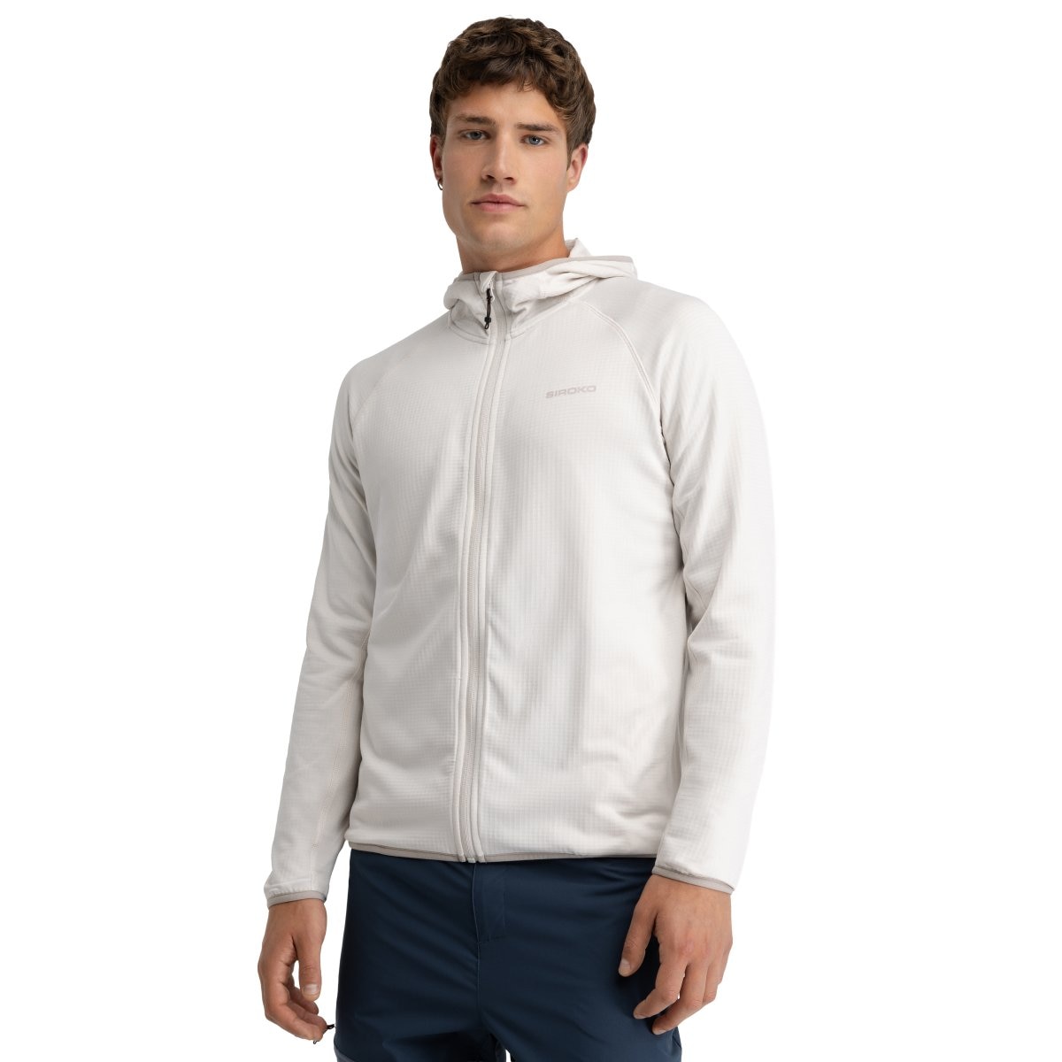 Chaqueta polar ligera capucha montaña hombre Stride Siroko - Piedra Piedra-1
