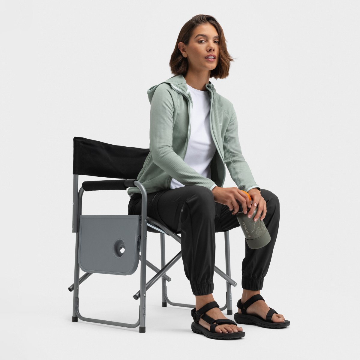 Chaqueta polar ligera capucha montaña mujer Ember Siroko - Verde menta Verde menta-3