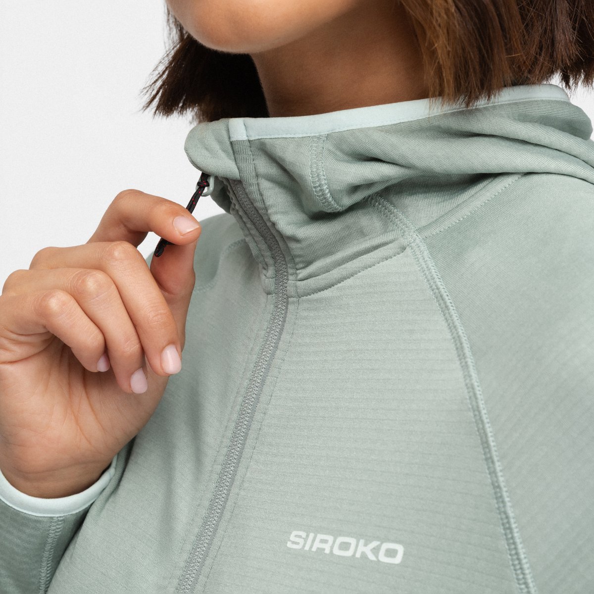 Chaqueta polar ligera capucha montaña mujer Ember Siroko - Verde menta Verde menta-5