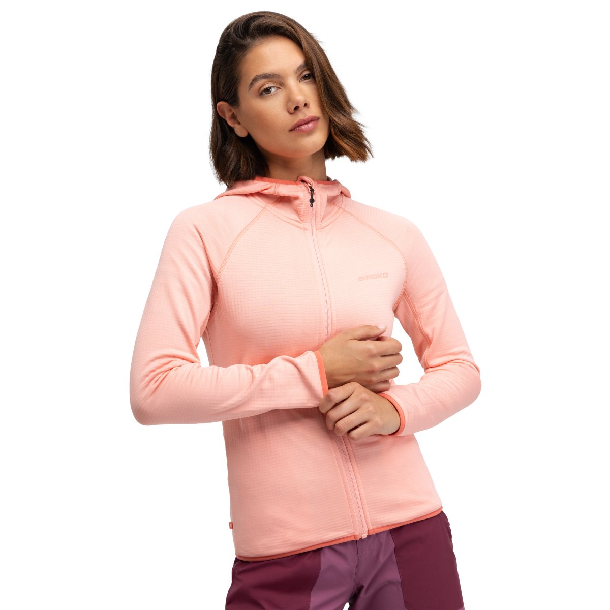 Chaqueta polar ligera capucha montaña mujer Ember Siroko - Rosa Rosa-1