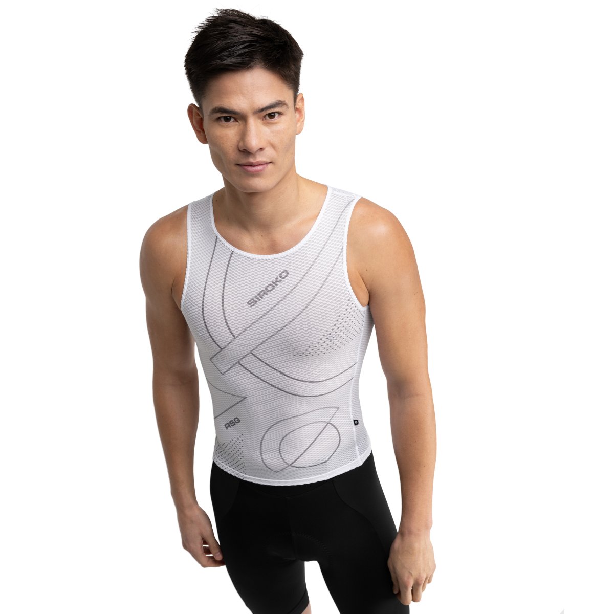 Siroko Camiseta interiror ciclismo hombre SC BL Blanco / Negro