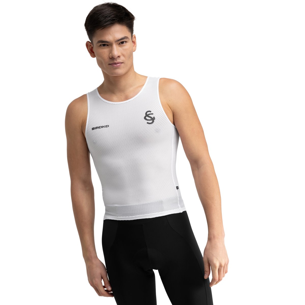 Siroko Camiseta interiror ciclismo hombre SC BL Blanco / Negro