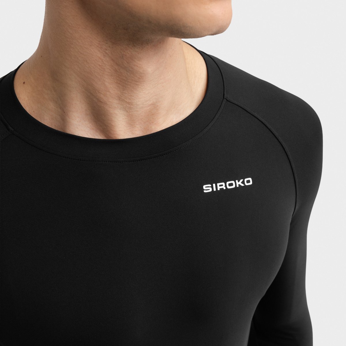 Maillot ciclismo manga larga sin cremallera hombre M9 Scanuppia Siroko - Negro Negro-4