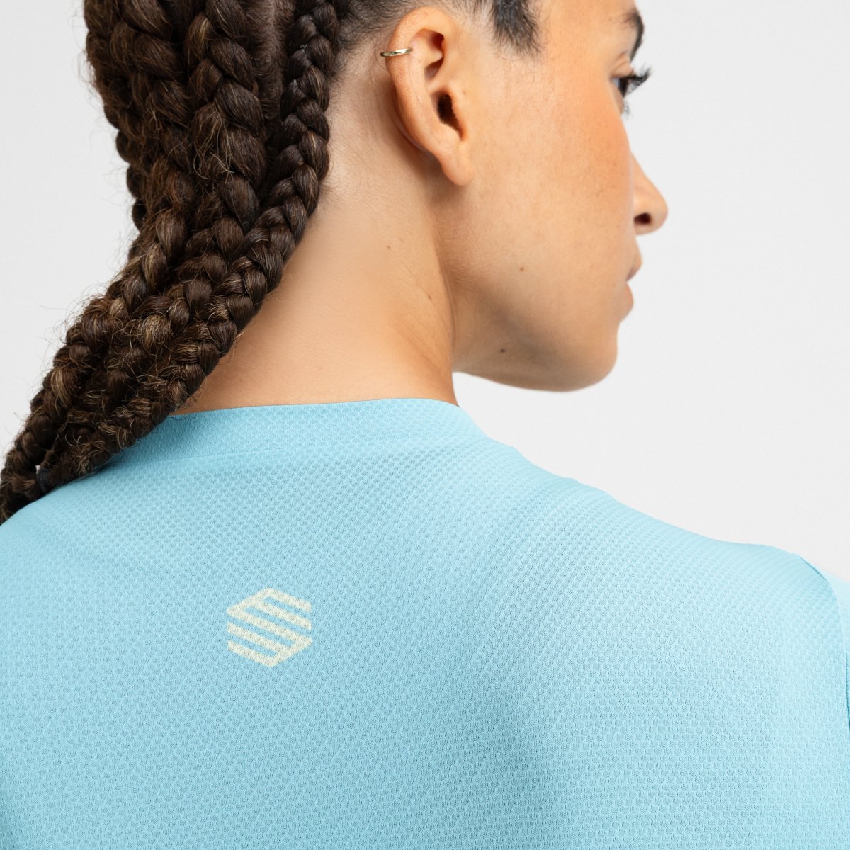 Maillot ciclismo mesh manga corta mujer M8 Siroko - Azul claro Azul claro-4