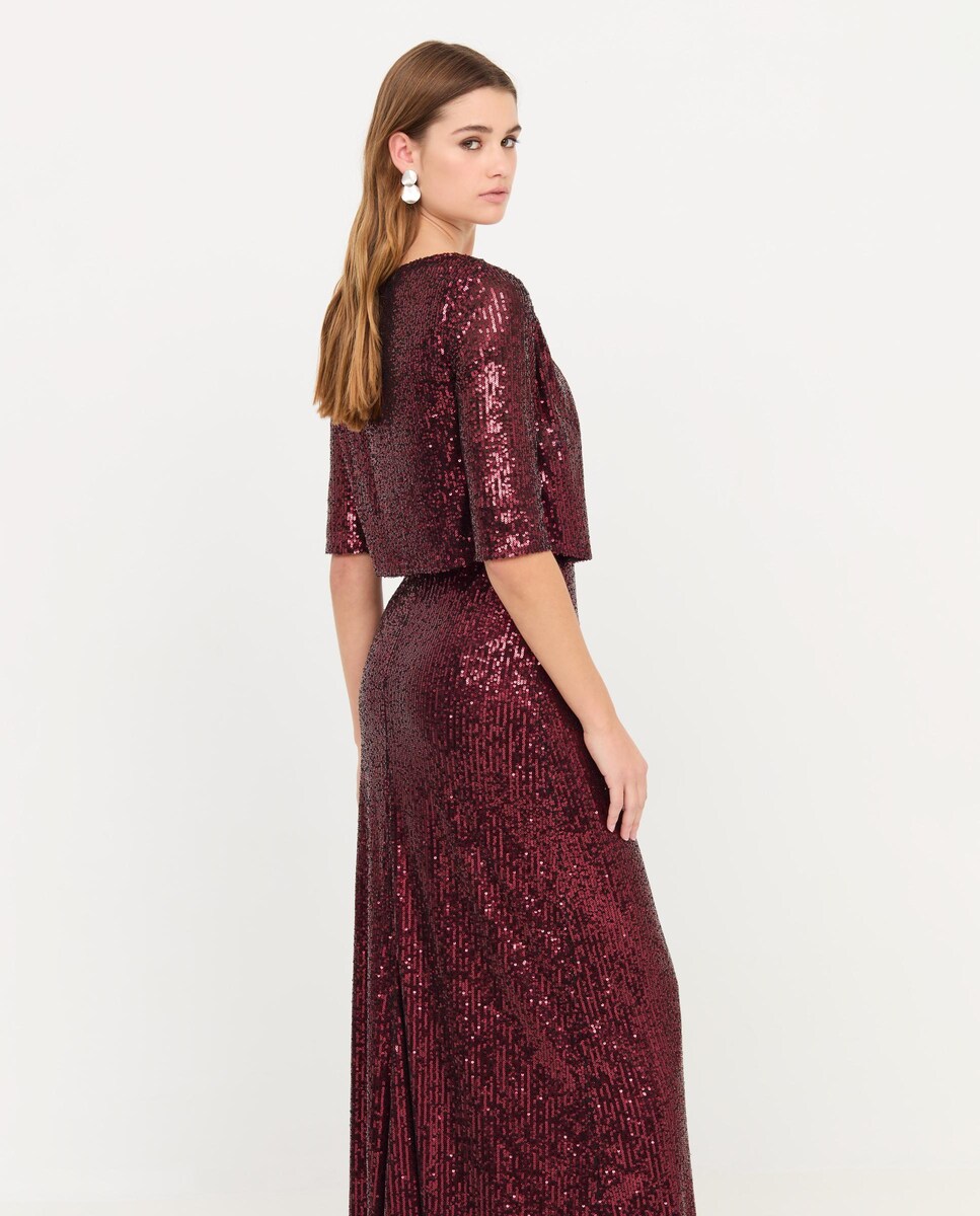 Chaqueta de mujer de lentejuelas con manga midi · Veneno en la