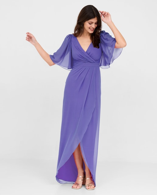 Imagen 0 de Vestido largo de gasa con manga fluida