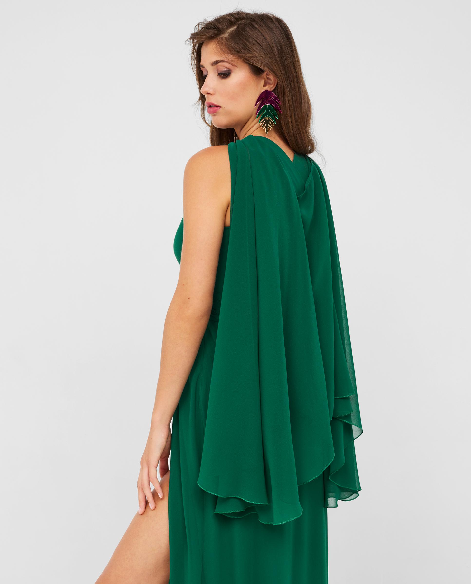 Cubre hombros de mujer tipo capa de gasa - Veneno en la piel - Verde Verde-3