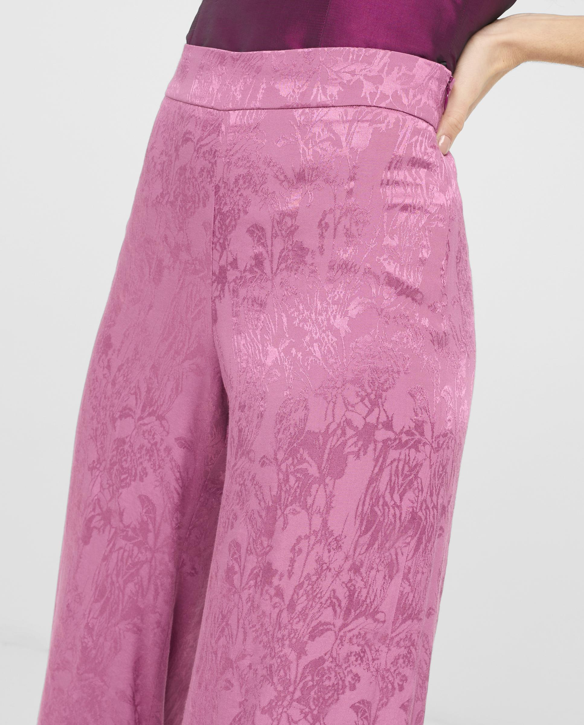 Pantalones anchos de mujer con estampado y fluidos - Veneno en la piel - Rosa Rosa-4