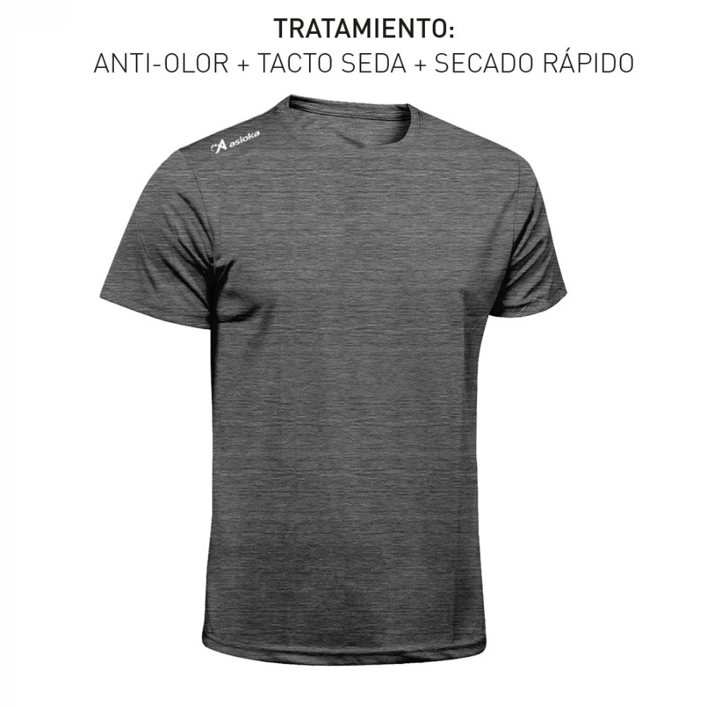 Camiseta de running de hombre RIO JASPE Asioka - Gris marengo Gris marengo-4