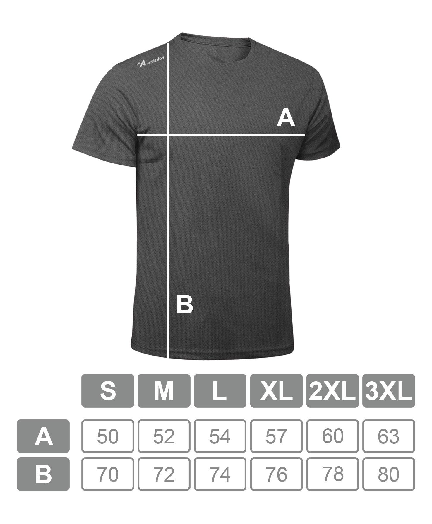 Camiseta de running de hombre RIO JASPE Asioka - Gris marengo Gris marengo-7